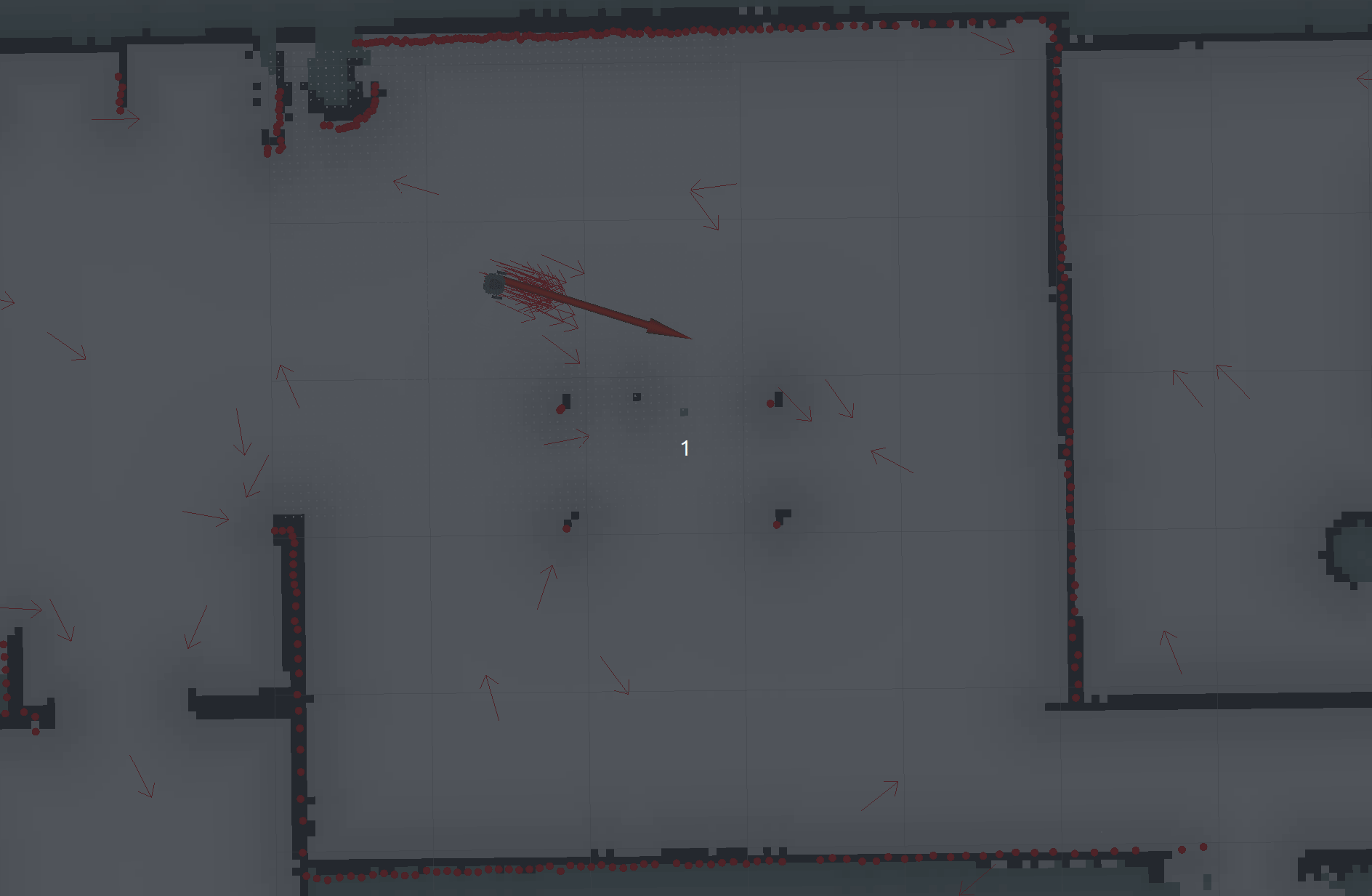 Monte Carlo Localization simulation in Gazebo